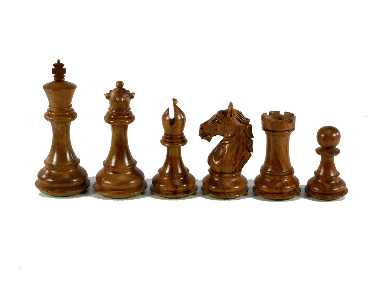 Chess Pieces 3.75" Columbian Sheesham/Boxwood Chessmen (Double Queens WorldWise Imports
