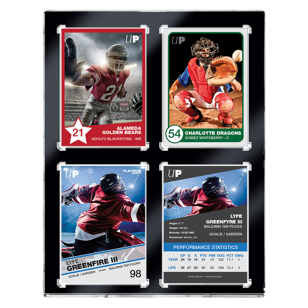 35PT 4-Card Black Border UV ONE-TOUCH® Magnetic Holder