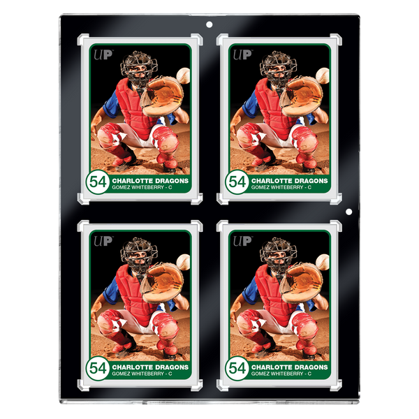 130PT 4-Card Black Border UV ONE-TOUCH® Magnetic Holder
