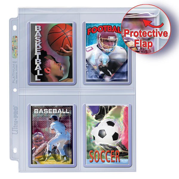 Premium Series 4-Pocket Secure Pages (100ct) for TOPLOADER® Sleeves