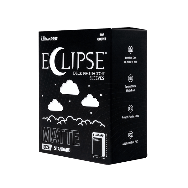 ECLIPSE® Matte Standard DECK PROTECTOR® Sleeves: Arctic White - 105ct