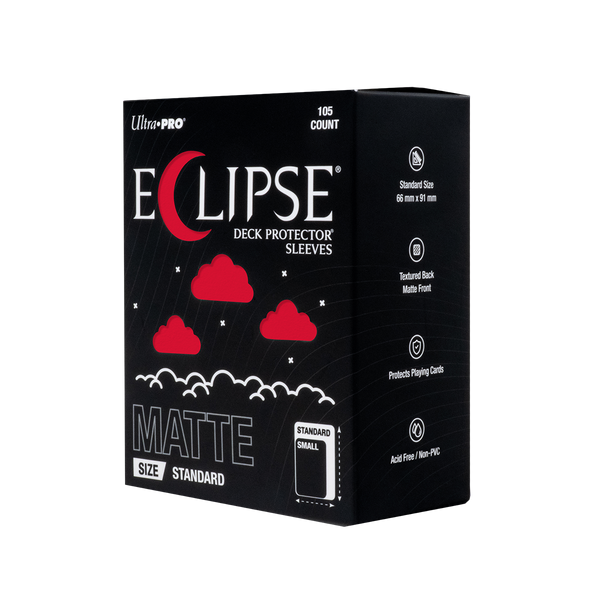 ECLIPSE® Matte Standard DECK PROTECTOR® Sleeves: Apple Red - 105ct