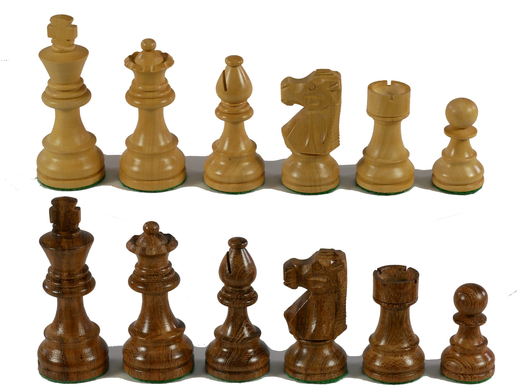 Chess Pieces - Small Kikkerwood French Chess Pieces