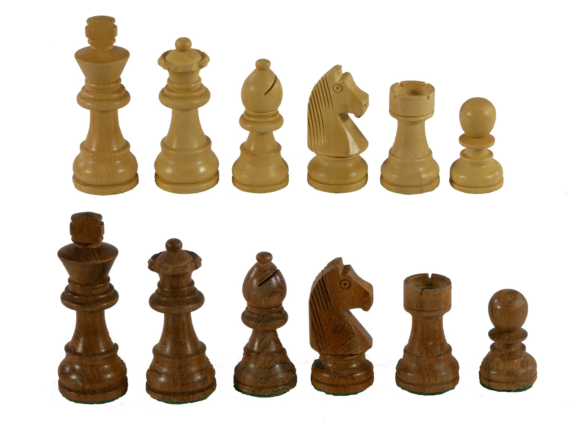 Chess Pieces - Sheesham/Boxwood German Knight with 3” King