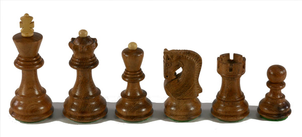 Chess Pieces - 3" Sheesham/Boxwood with Opposite Tops