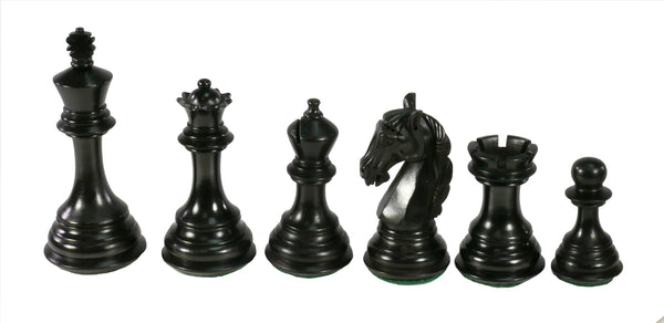 Chess Pieces - 3.75" Columbian Black/Boxwood (Double Queens)