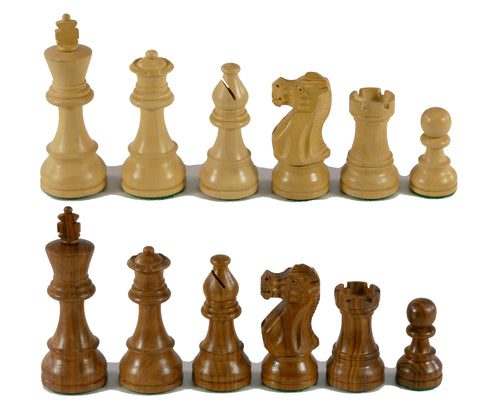 Chess Pieces - 3.75" Acacia/Boxwood French Knight Chess Pieces