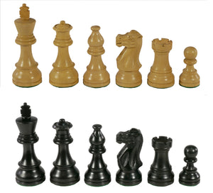 Chess Pieces - 3.75" American Black/Boxwood French Knight Chess Pieces