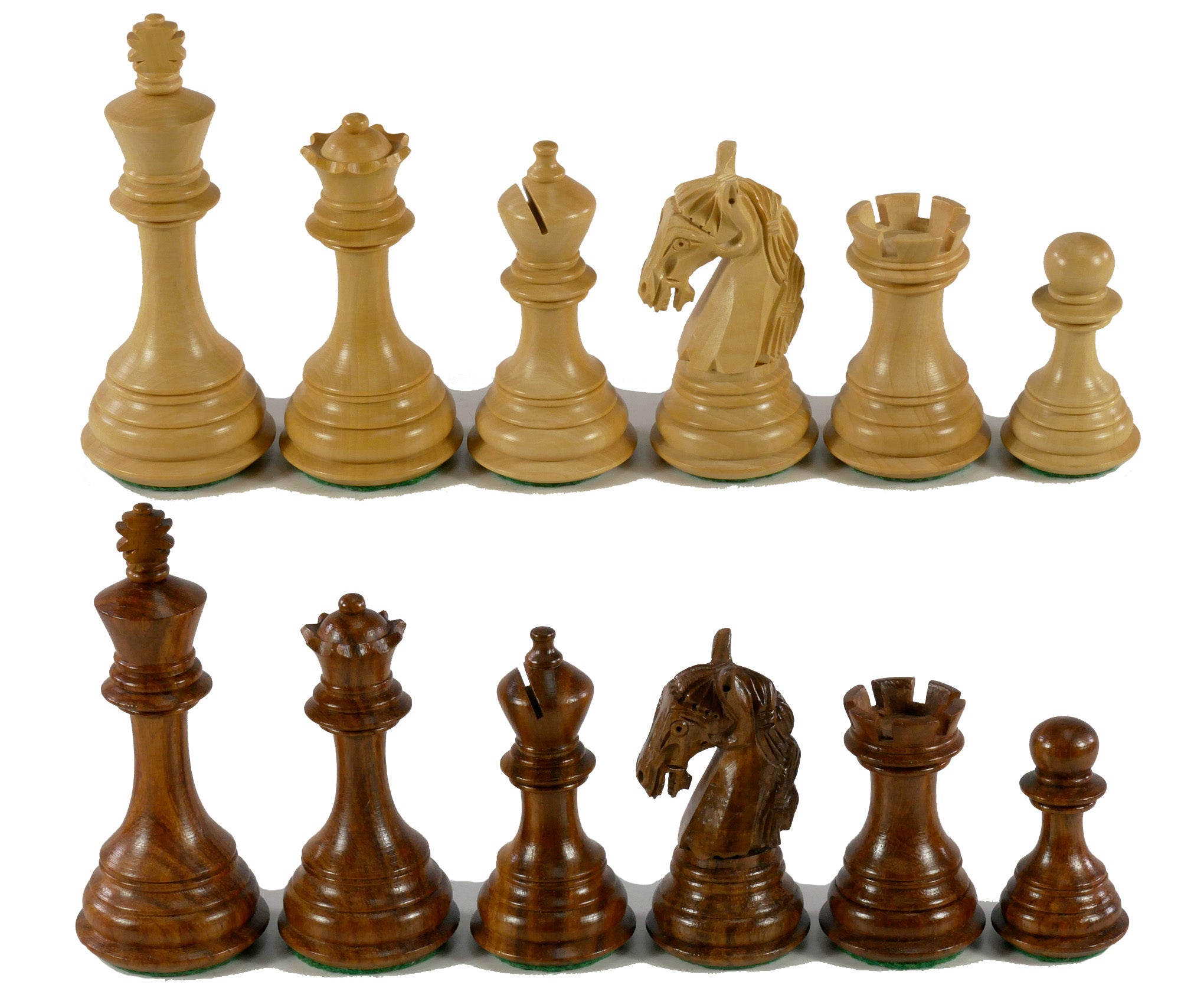 Chess Pieces - 3.75" Columbian Acacia/Boxwood (Double Queens)
