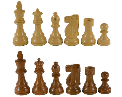 Chess Pieces - 3.75" Acacia/Boxwood French Knight Chess Pieces