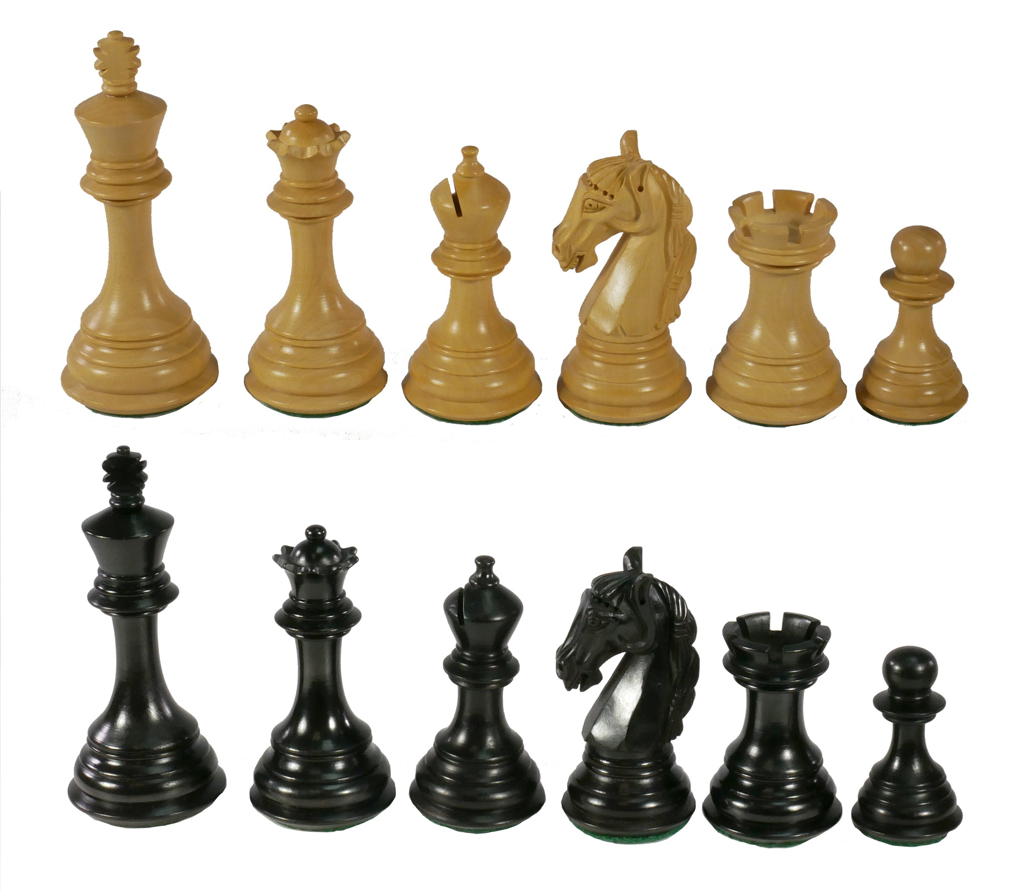 Chess Pieces - 3.75" Columbian Black/Boxwood (Double Queens)