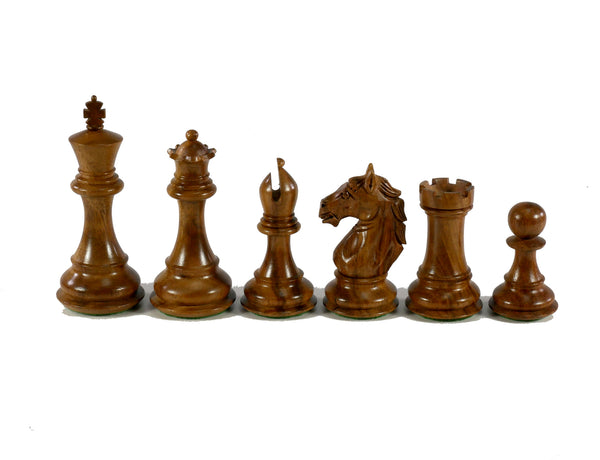 Chess Pieces -3.75" Columbian Sheesham/Boxwood Chessmen (Double Queens)