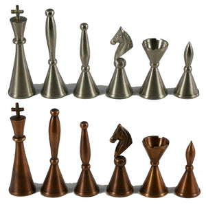 Chess Pieces - Solid Brass Art Deco Chess Pieces
