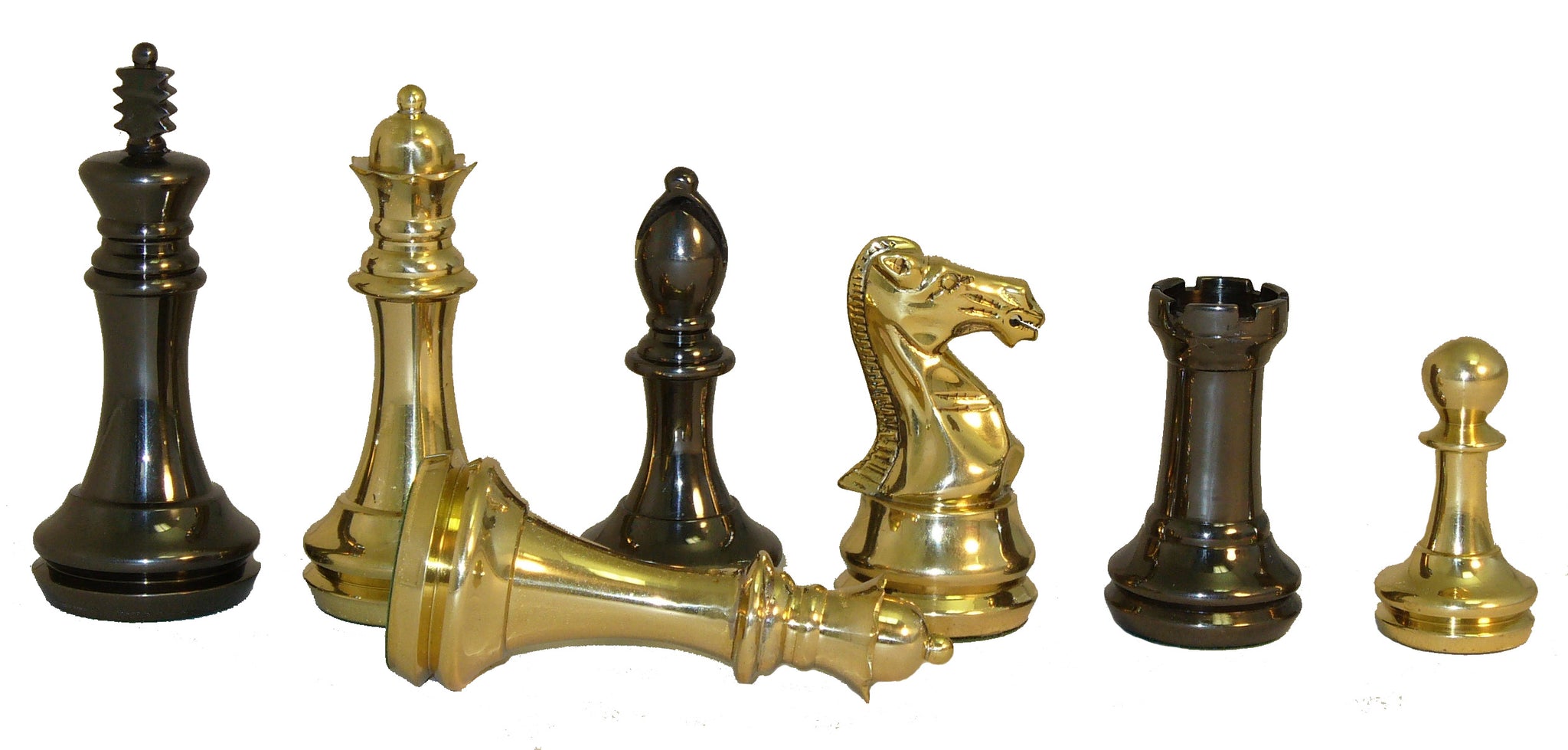 Chess Pieces - Solid Brass Double Queens Chess Pieces