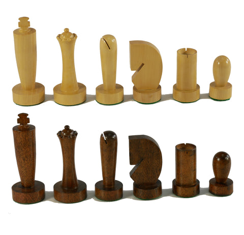 Chess Pieces - 4" Berliner Sheesham  and Natural Boxwood Chess Pieces