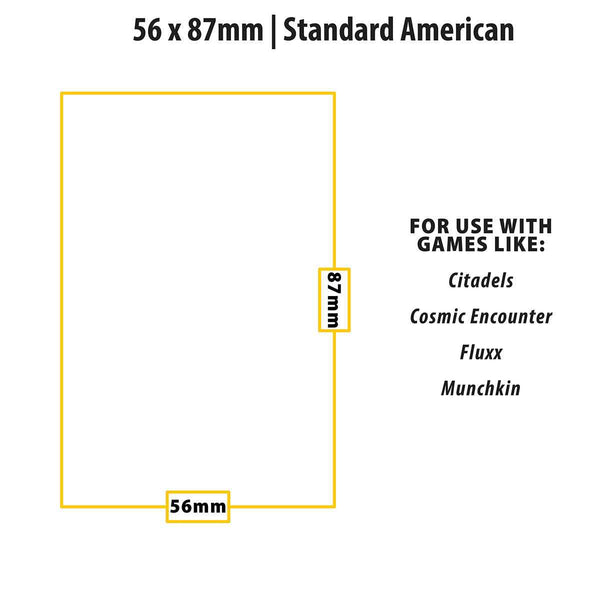 Standard American Board Game Sleeves (50ct) for 56mm x 87mm Cards