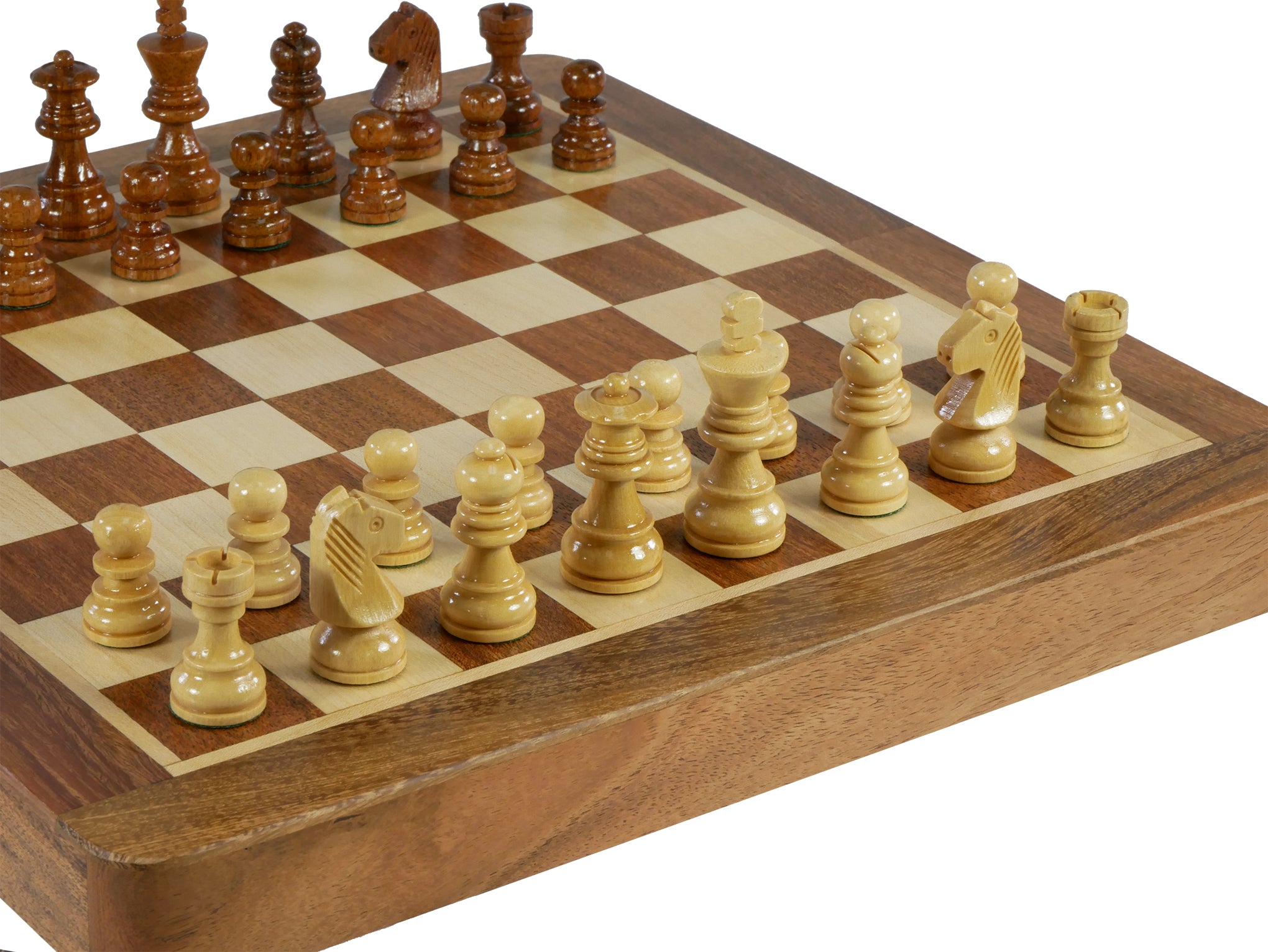 Chess Set - Wood Magnetic Folding Chess & Backgammon