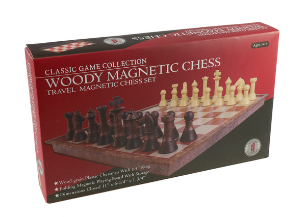 Chess Set - Folding Woody Magnetic Chess Set