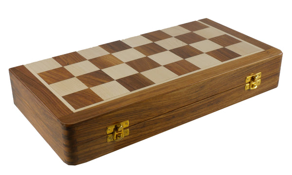 Chess Set - 14" Folding Wooden Magnetic Chess Set