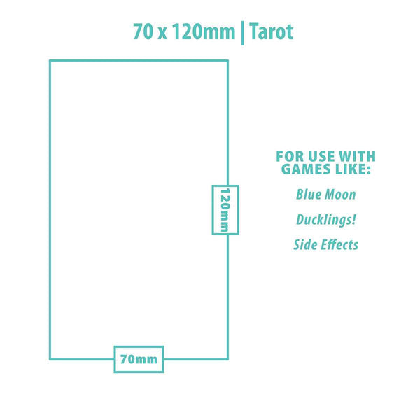 Tarot Sized Board Game Sleeves (50ct) for 70mm x 120mm Cards