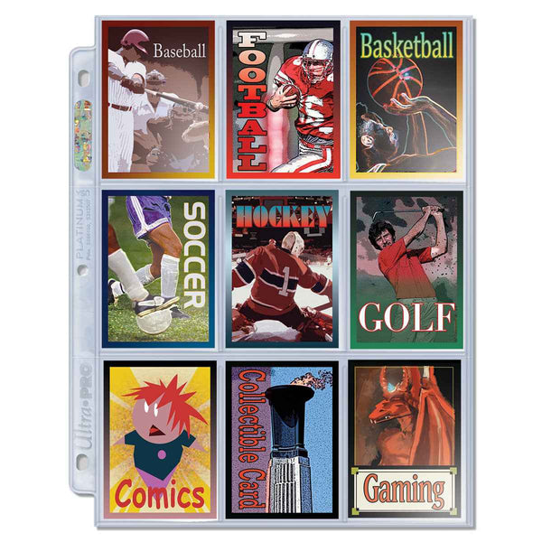 Platinum Series 9-Pocket Pages (100ct) for Cards and Photos
