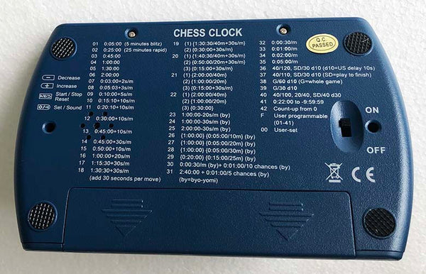 Chess Clock - 7.75" Navy Blue Digital Chess Clock