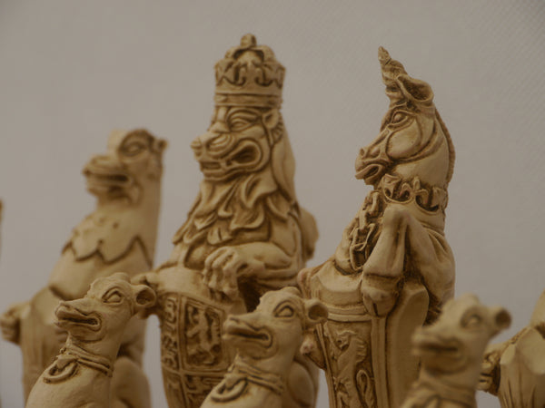 Chess Pieces - 5.8" Royal Beasts Resin Chess Pieces