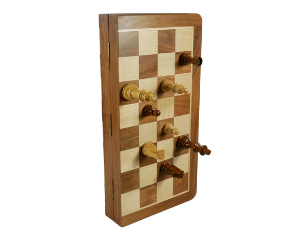 Chess Set - 14" Folding wood Magnetic Chess Set
