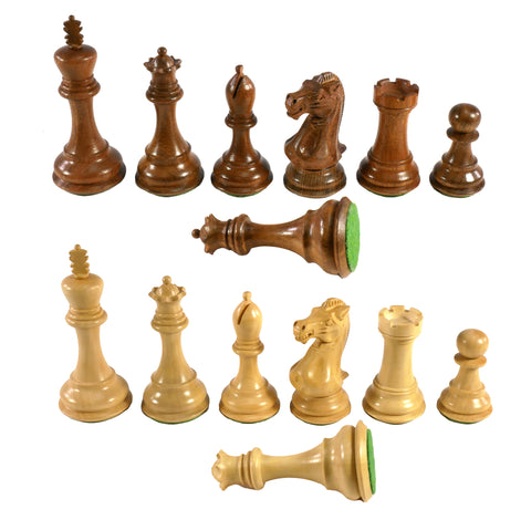 Chess Pieces - Kikkerwood/Natural Boxwood Exclusive Chess Pieces