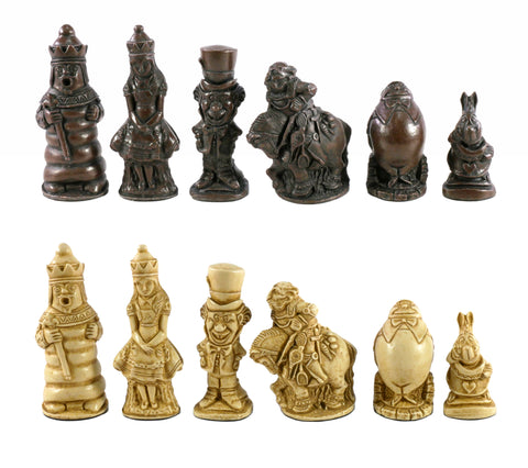 Chess Pieces - Resin - Alice in Wonderland - 3.25"