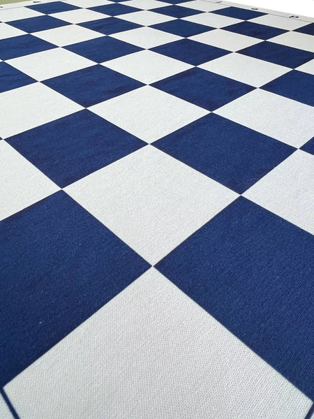 Chess Mat - 20" Blue & White Mouse Pad Chess Mat