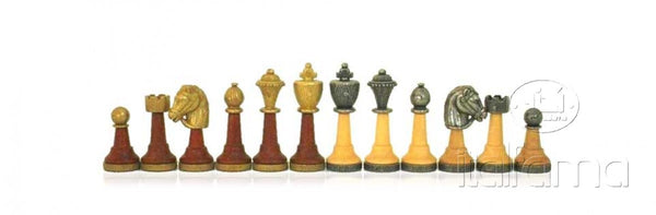 Chess Pieces - Small Staunton Wood and Metal Chess Pieces