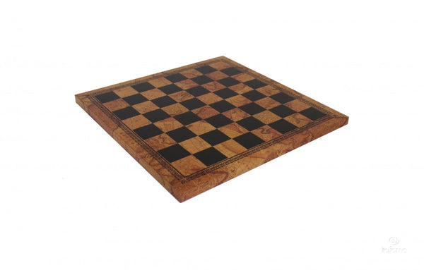 Chess Board - Faux Leather - Old Map Design
