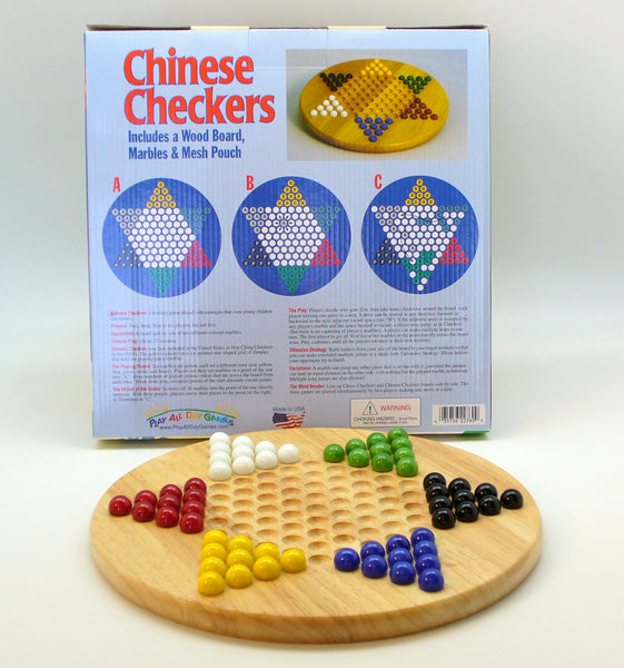 Board Game -  Wood Round Chinese Checkers