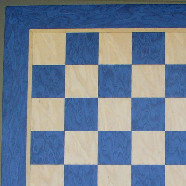 Chessboard - 15.5" Blue & Tan Veneer - 40390BT