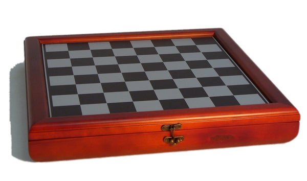 Chess Chest - 15.5" Cherry Stained Chest