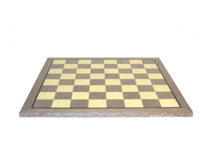 Chess Board - 22" Grey & Ivory Glossy veneer Chess Board
