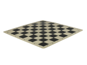 Chess Mat - 19.75" Black/Ivory Silicone Chess Mat
