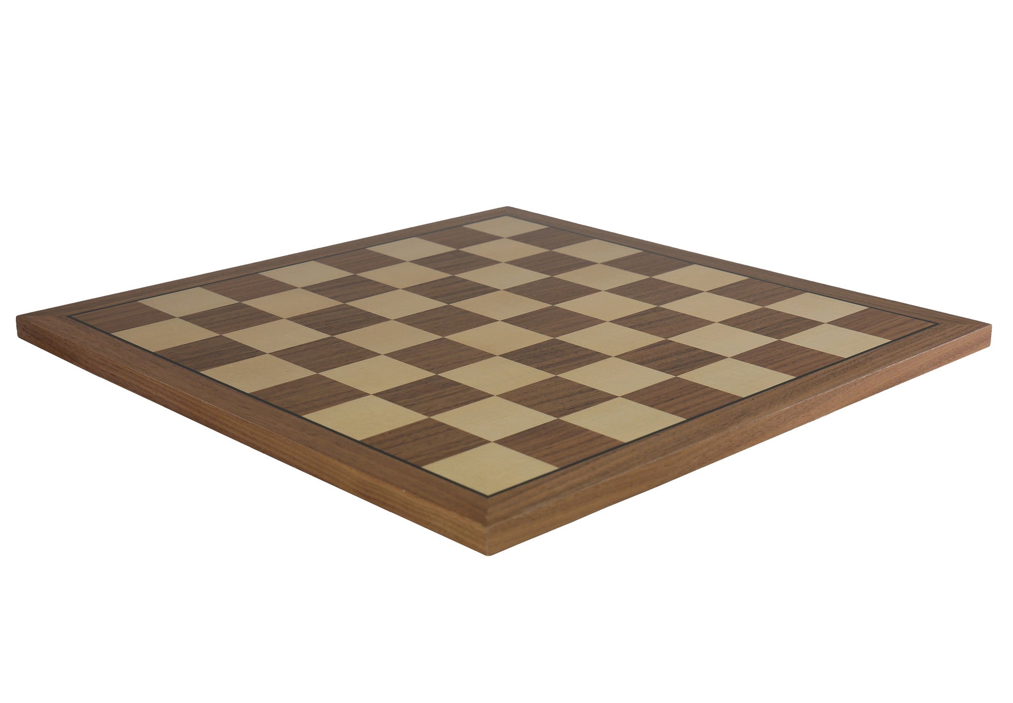 Chess Board - Walnut & Maple Veneer, Five Sizes from 12" to 20"