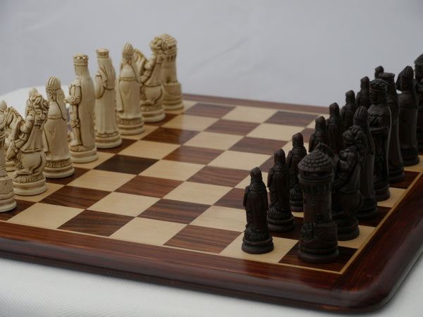 Chess Pieces - Resin - Camelot Brown and Natural - 4.25"