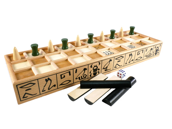 Senet Board Game in wood with pieces