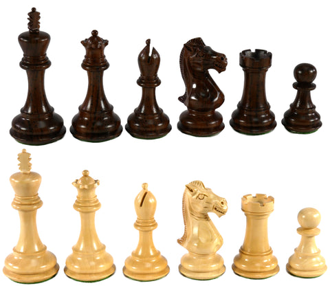 Chess Pieces - Anjanwood/Natural Boxwood Exclusive Chess Pieces