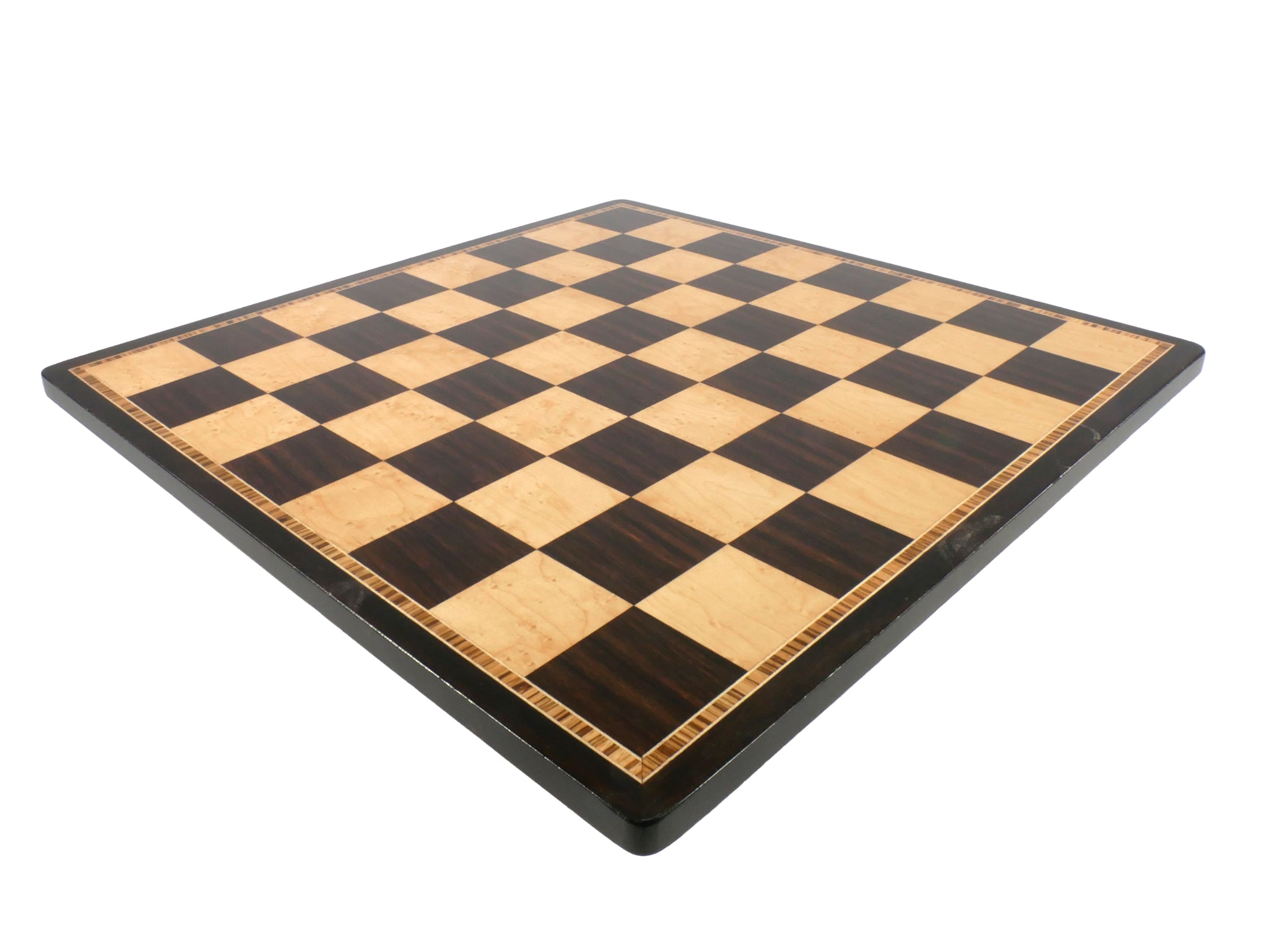 Chess Board - 17" Ebony & Birdseye Maple Chess Board