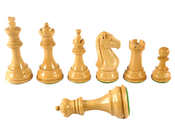 Chess Pieces - 4” Majestic Acaciawood/Boxwood Chess Pieces