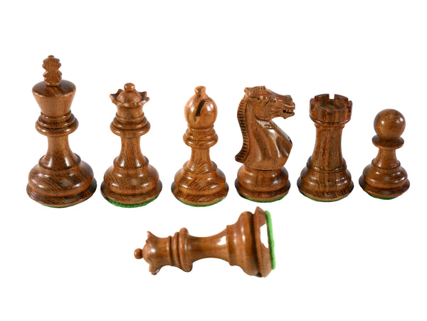 Chess Pieces - 3" Chamfered Base Kikkerwood Pieces Double Queens