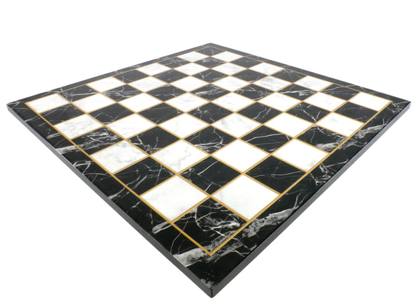 Chess Board - Black Marble Decoupage Chess Board