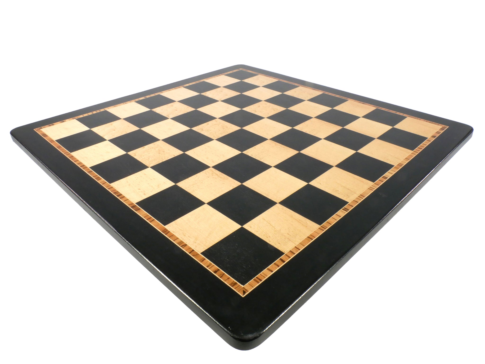 Chess Board - 21" Ebony & Birdseye Maple Chess Board