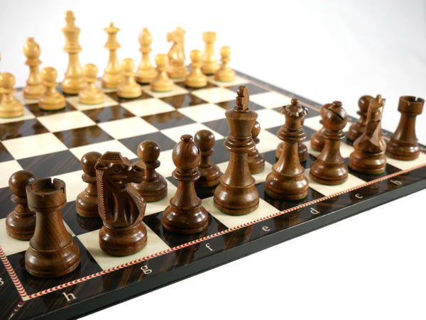 Chess Set - Sheesham French Men on Elegance Decoupage Board