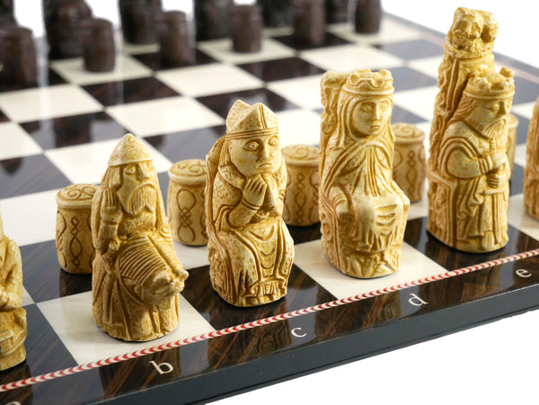 Chess Set - Medieval Resin Men on Elegance Decoupage Board