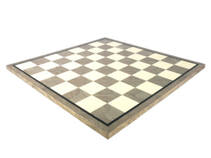 Chess Board - 17.25" Grey & Ivory Glossy Chess Board